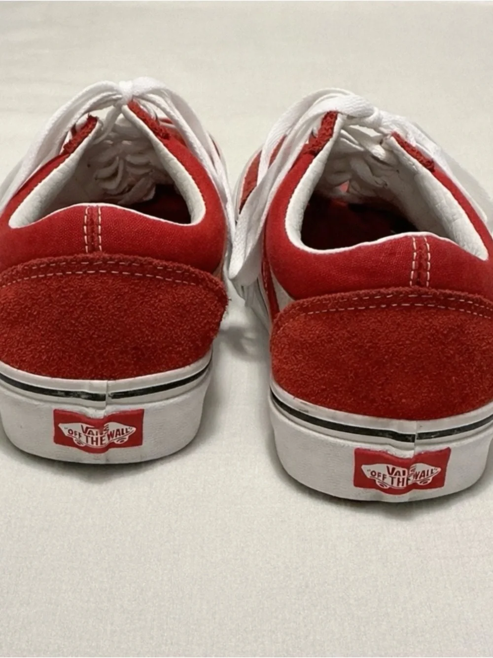 Vans Old Skool Red Suede Sneakers Women’s Size 9.5 Classic Skate Shoes - Picture 5 of 5